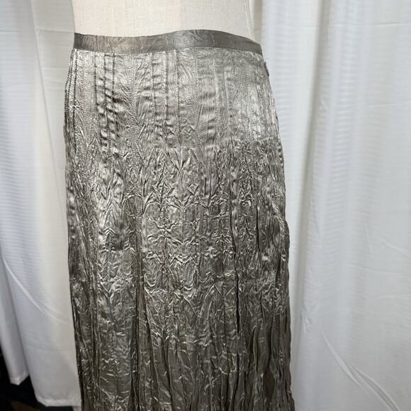 Soft Surroundings Maxi Skirt Women’s Size M Crinkle Flowy Boho Artsy Hippie - Picture 4 of 10